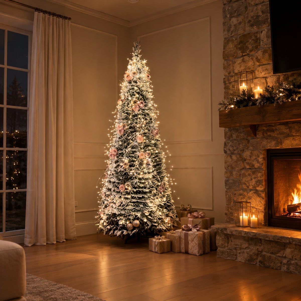 situation — Albero di Natale Innevato Slim – 180 cm