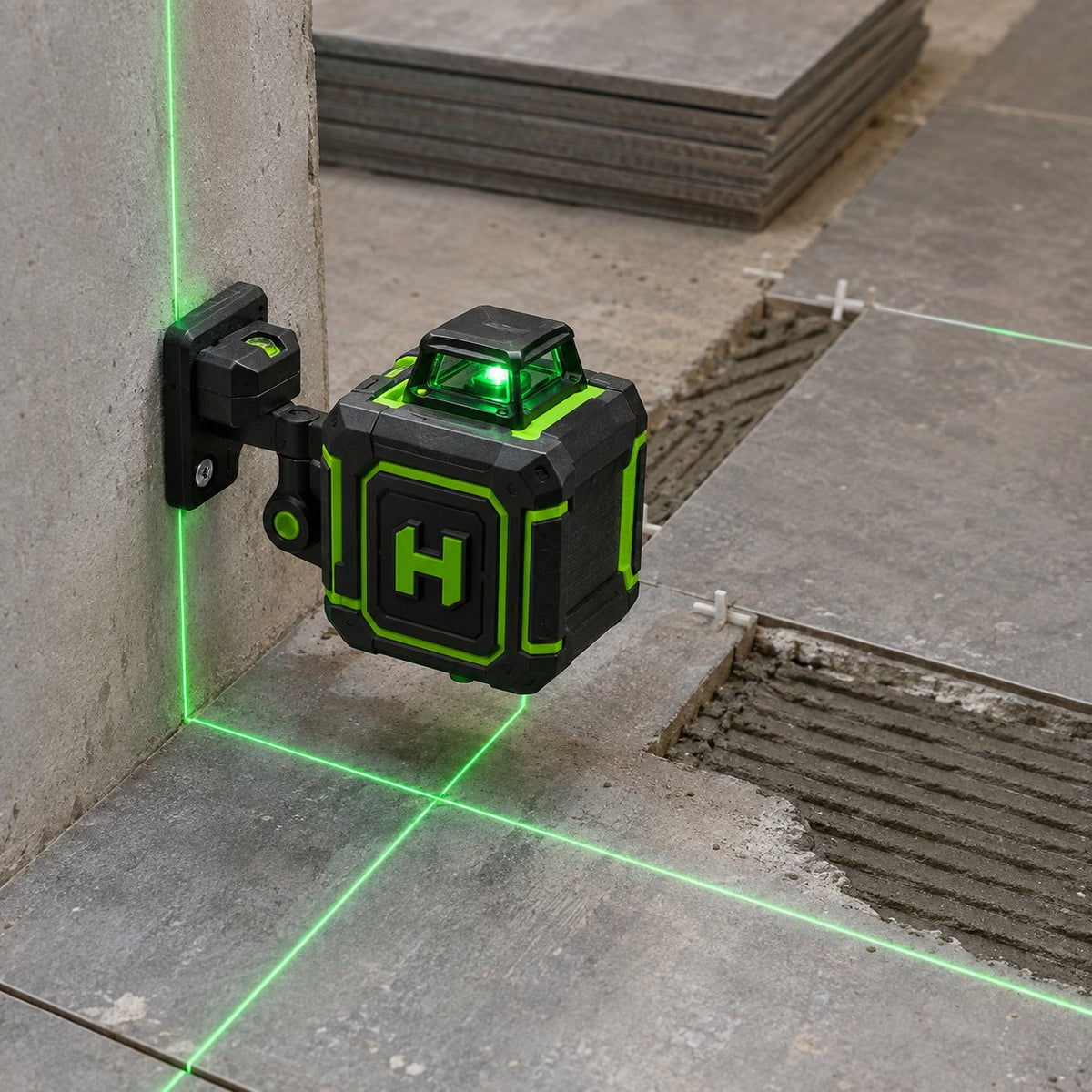 Livella laser 4D autolivellante, 16 linee verdi
