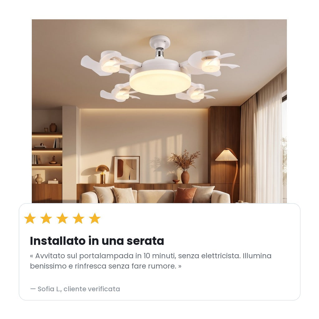 Ventilatore da soffitto LED Cortano