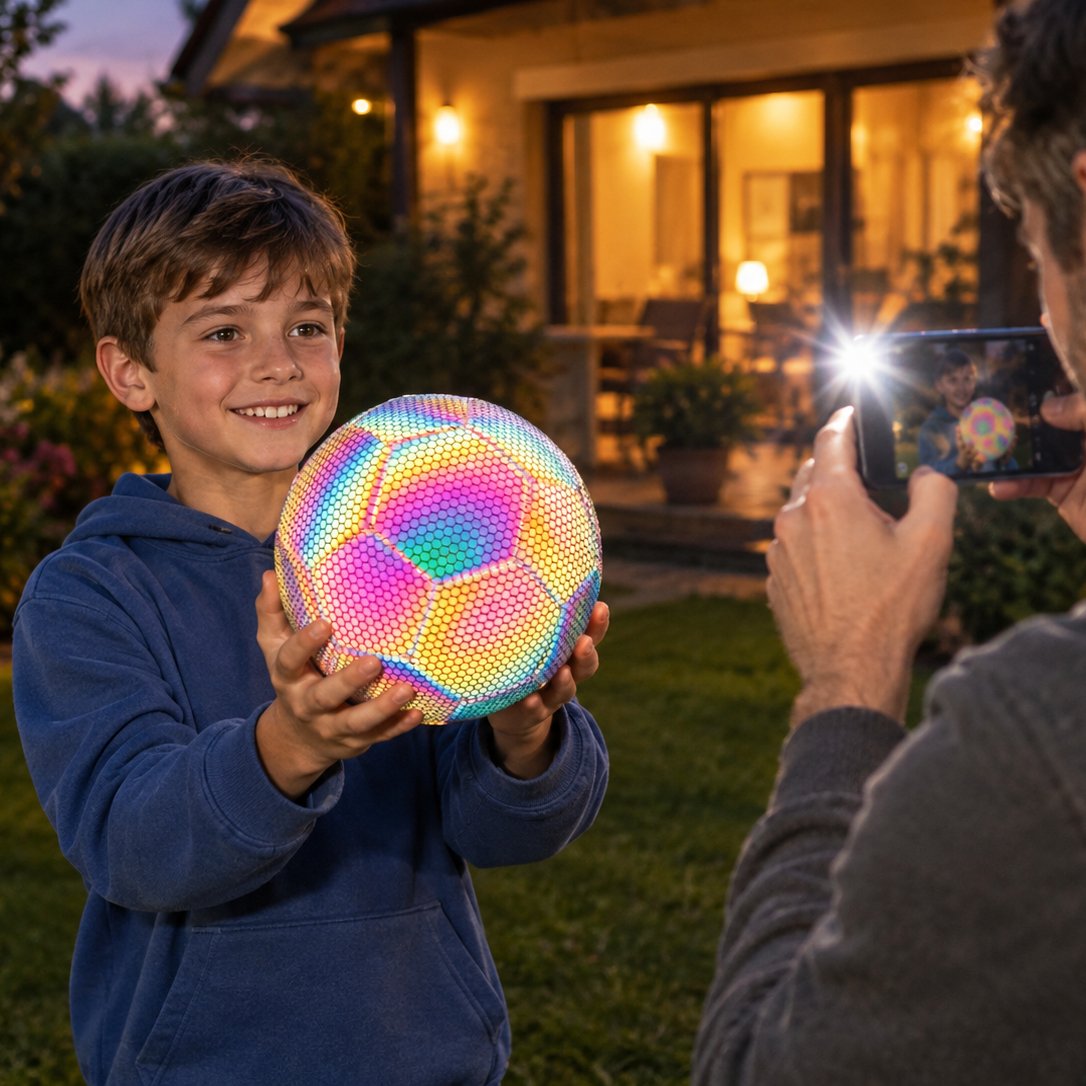 situation — Pallone olografico taglia 5 – effetto arcobaleno con il flash