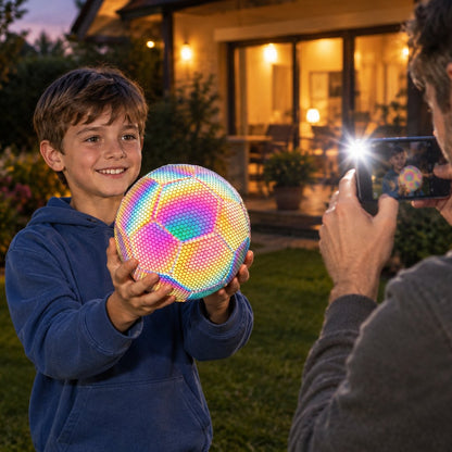situation — Pallone olografico taglia 5 – effetto arcobaleno con il flash
