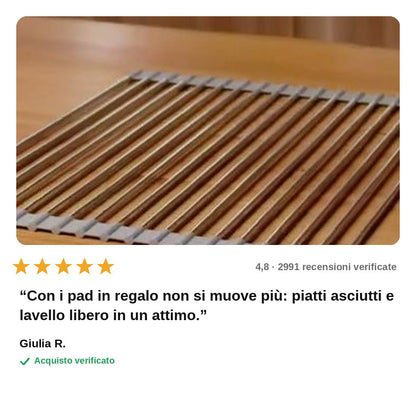 avis — ScolaRoll™ – Scolapiatti Arrotolabile XL in Acciaio Inox 304, 47×22 cm