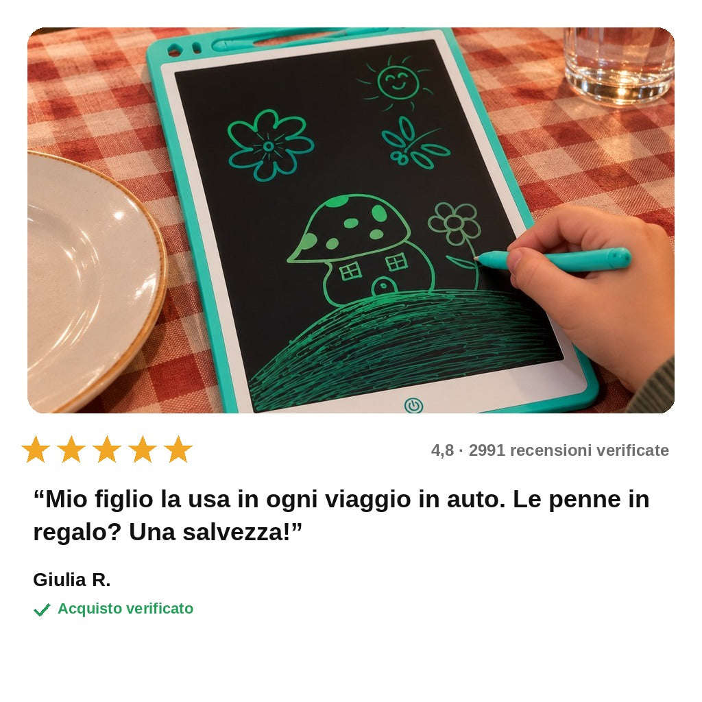 avis — Tavoletta Magica LCD per Bambini – Disegna, Scrivi e Cancella con un Tasto