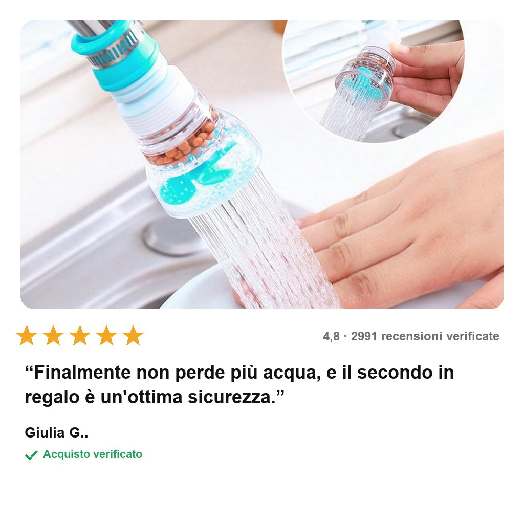 avis — AquaBoost™ – Ugello Universale a Doppio Getto per Rubinetto