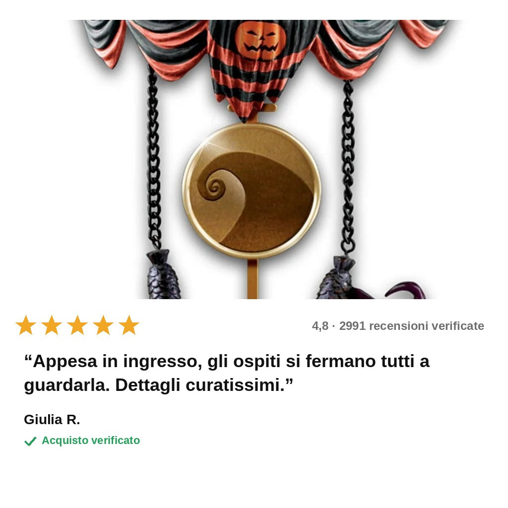 avis — Orologio a Cucù di Halloween – Casa Stregata in Resina Dipinta a Mano