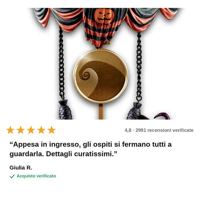 avis — Orologio a Cucù di Halloween – Casa Stregata in Resina Dipinta a Mano