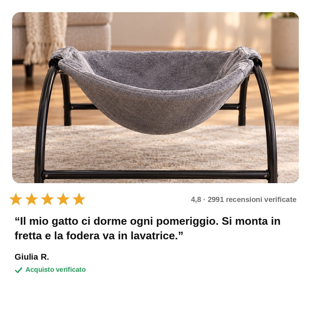 avis — Amaca per Gatti e Cani Autoportante – Cuccia Sollevata, Sfoderabile e Lavabile