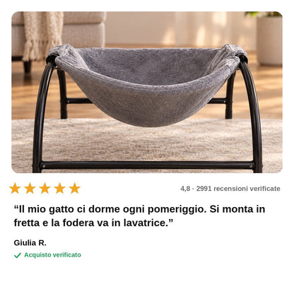 avis — Amaca per Gatti e Cani Autoportante – Cuccia Sollevata, Sfoderabile e Lavabile