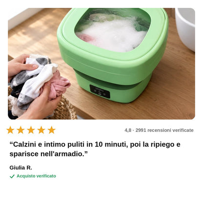 avis — Mini Lavatrice Pieghevole Portatile 8 L con Centrifuga