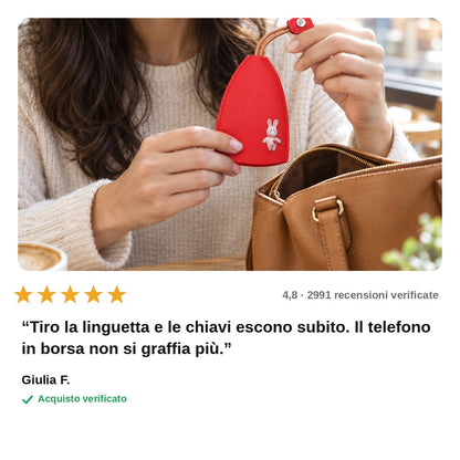 avis — Custodia Portachiavi Estraibile in Ecopelle