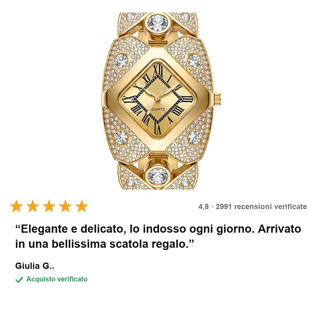 avis — Orologio Gioiello da Donna con Quadrante a Losanga e Strass