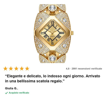 avis — Orologio Gioiello da Donna con Quadrante a Losanga e Strass