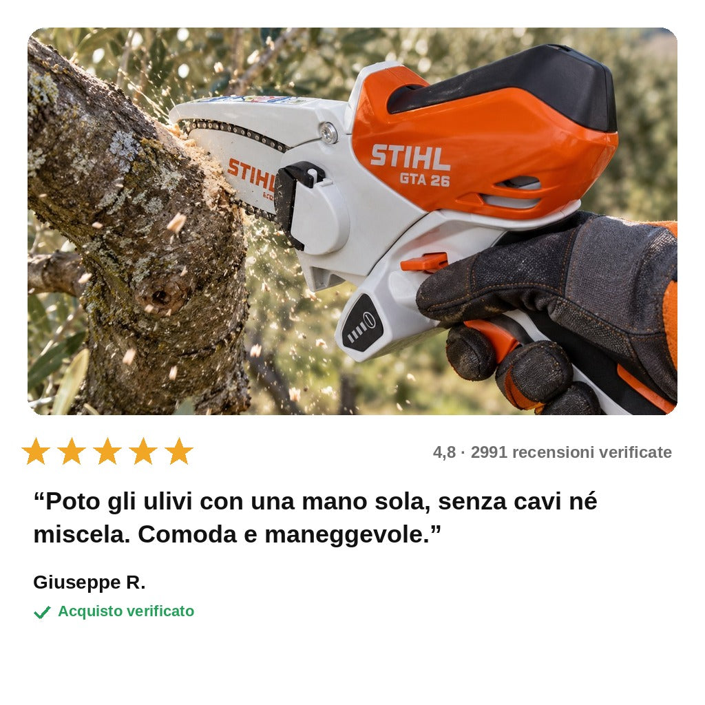 avis — PotaFlex™ – Mini Motosega a Batteria a Una Mano