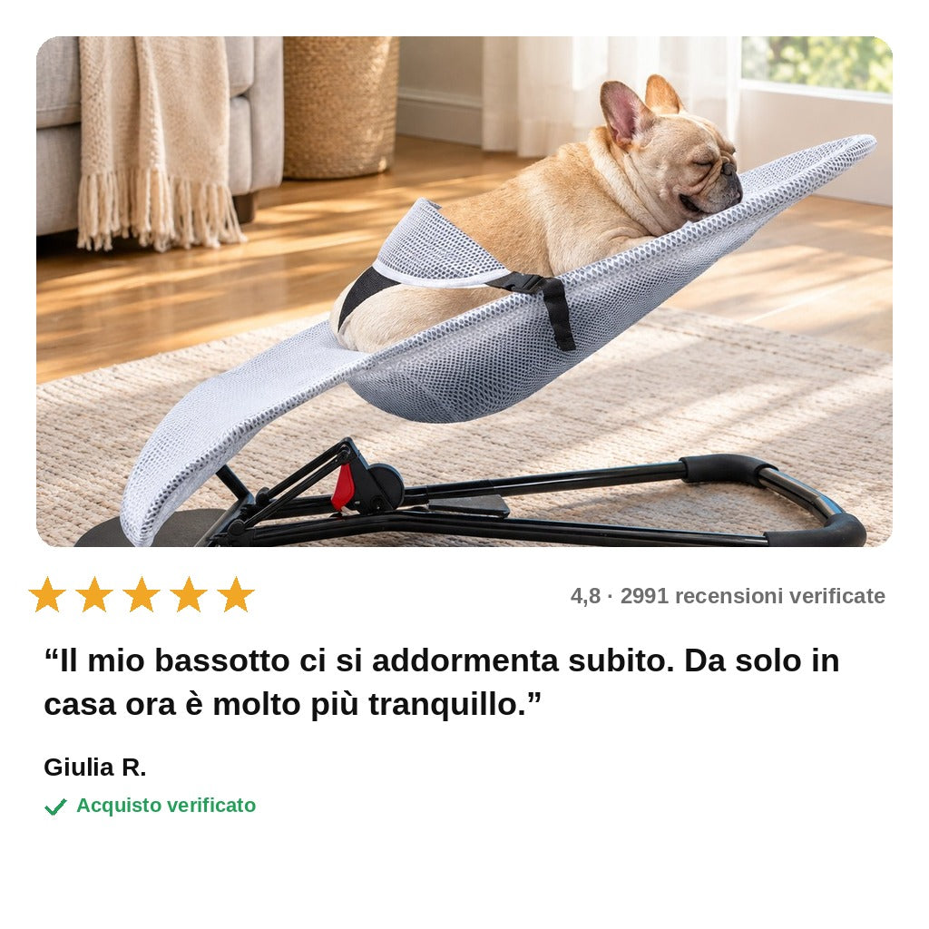 avis — Amaca a Dondolo Pieghevole per Cani – Sdraio Rilassante fino a 12 kg