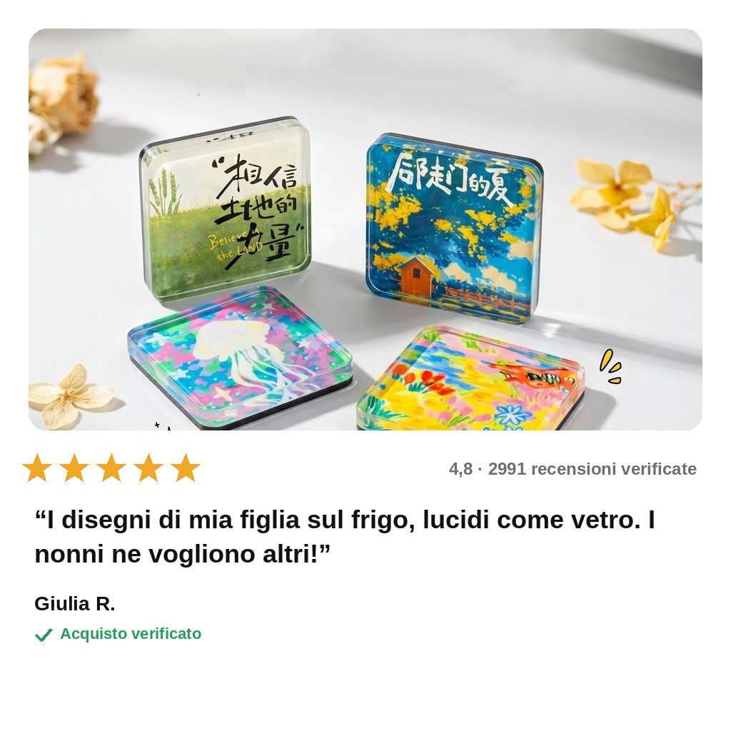 avis — Magneti in Acrilico Fai da Te – I Disegni dei Tuoi Bambini, Lucidi come Vetro sul Frigo