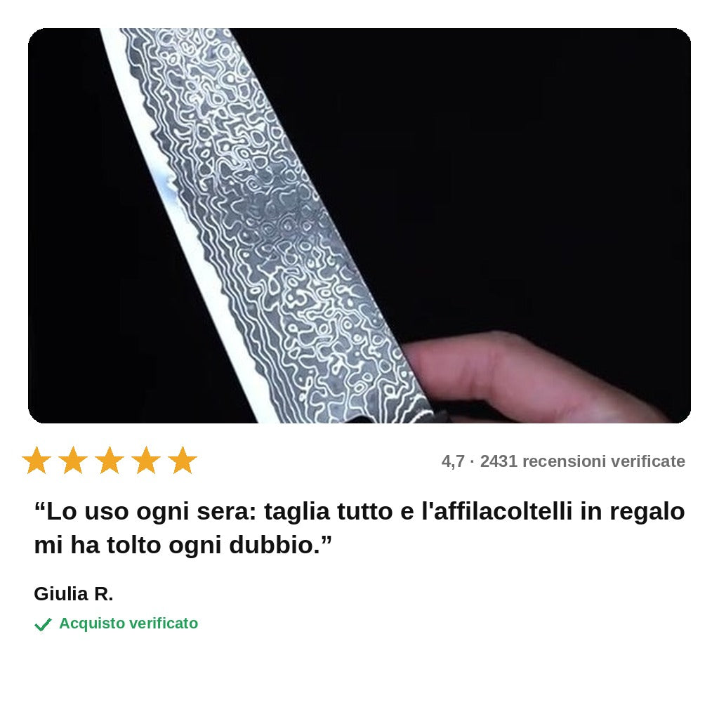 avis — DamaSanto™ – Coltello Santoku Damascato