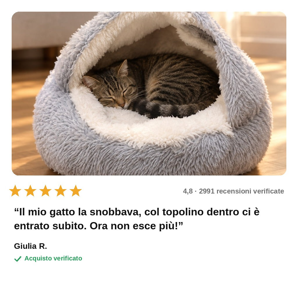 avis — Cuccia Grotta per Gatti – Rifugio Morbido e Caldo con Cappuccio