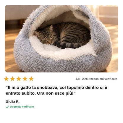 avis — Cuccia Grotta per Gatti – Rifugio Morbido e Caldo con Cappuccio