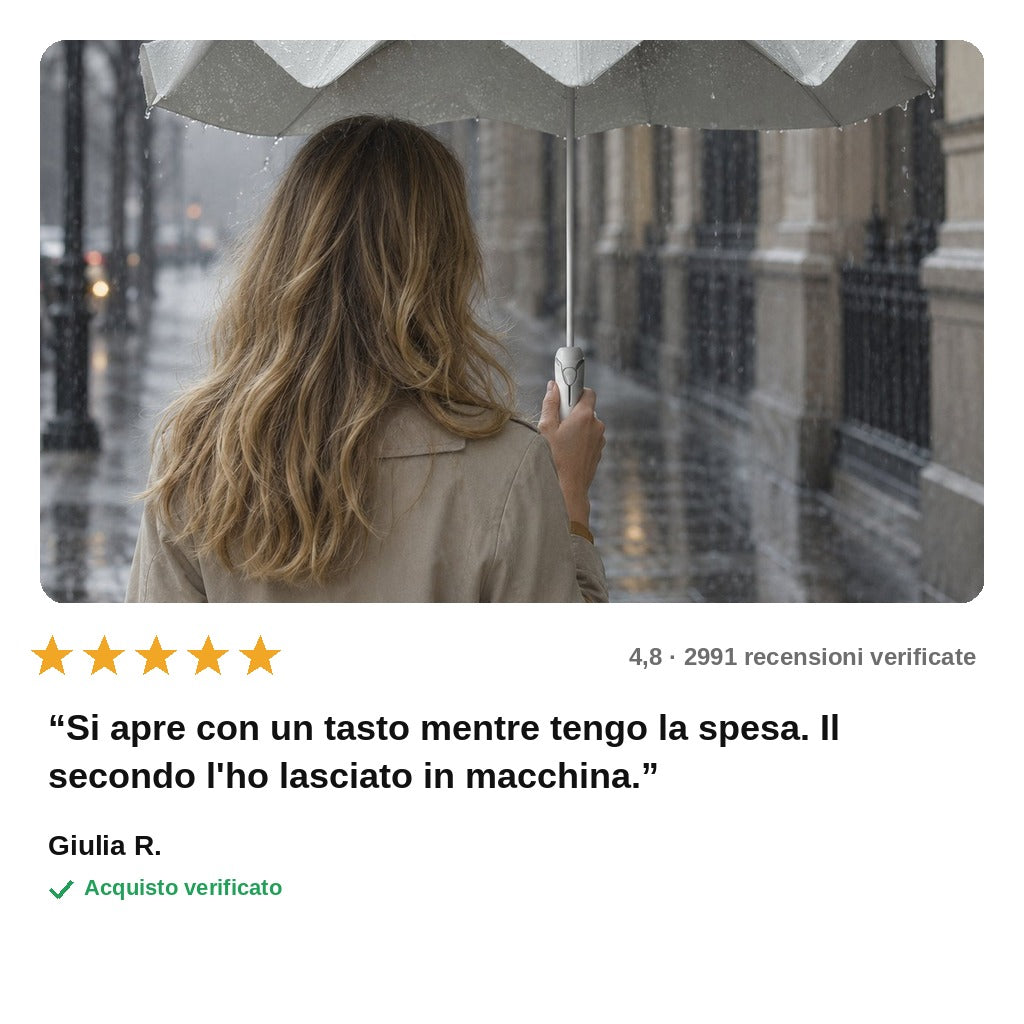 avis — Ombrello Pieghevole Automatico – Apertura e Chiusura con un Tasto