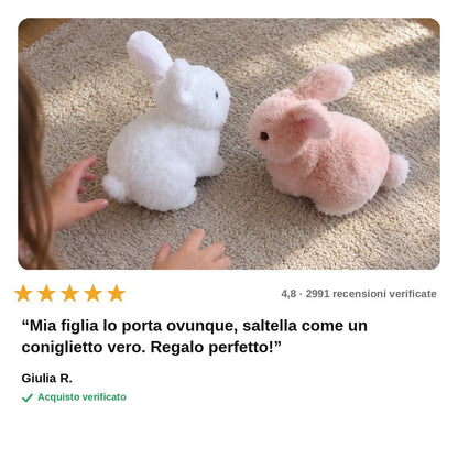avis — Coniglietto Saltellino™ – Peluche Interattivo che Saltella e Muove le Orecchie