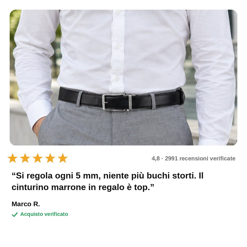 avis — Cintura Automatica Senza Buchi – Fibbia Amovibile a Cricchetto