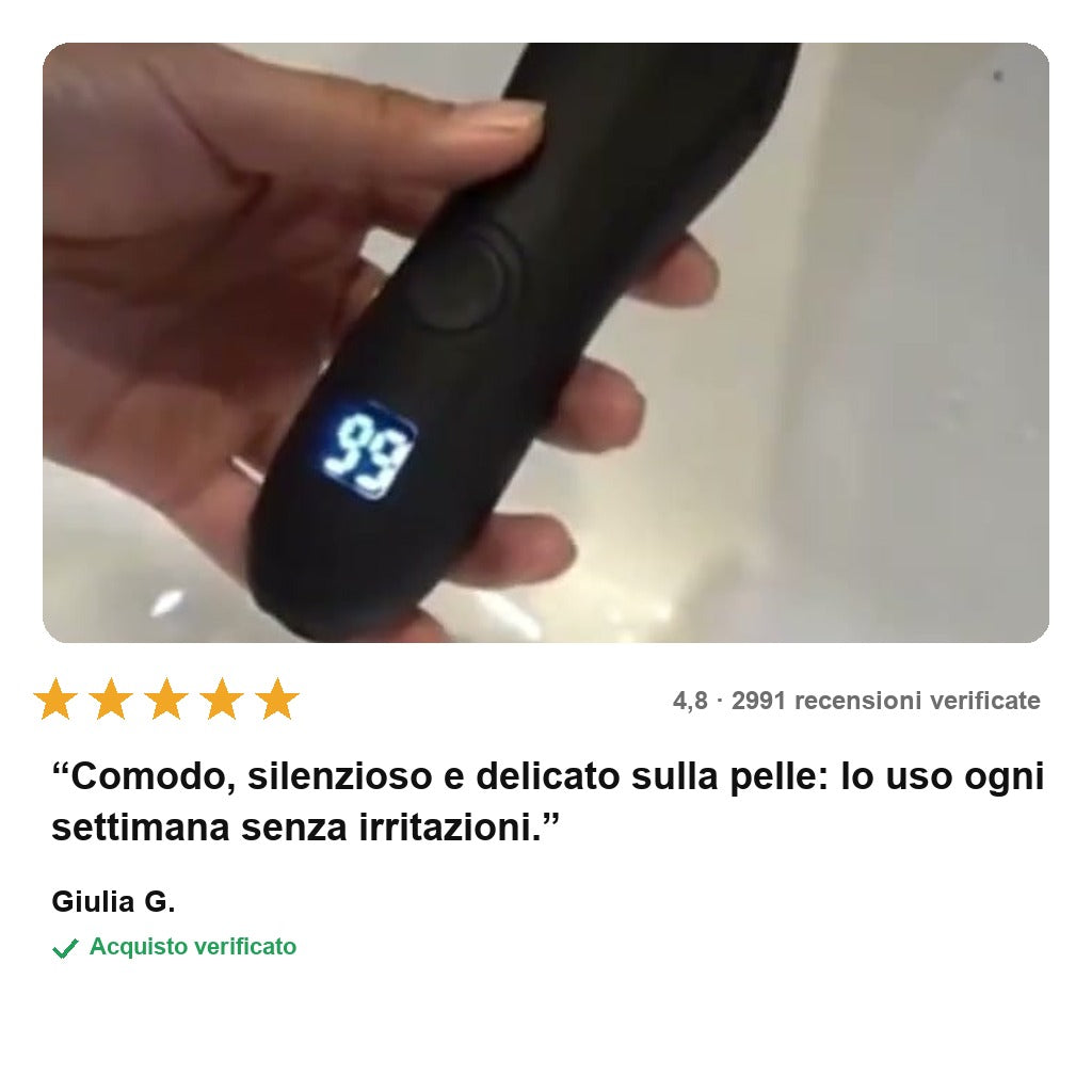 avis — DermaTrim™ Rifinitore Corpo Ricaricabile