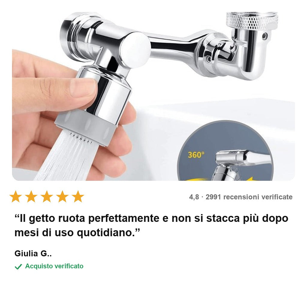 avis — AcquaSnodo Pro™ – Snodo Rotante Universale per Rubinetto