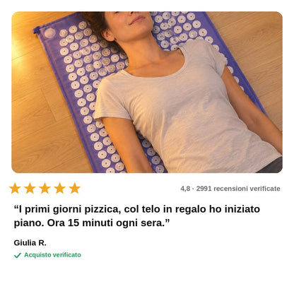 avis — Tappetino per Agopressione – Oltre 250 Punti di Stimolo + Telo Morbido Primi Passi in Regalo