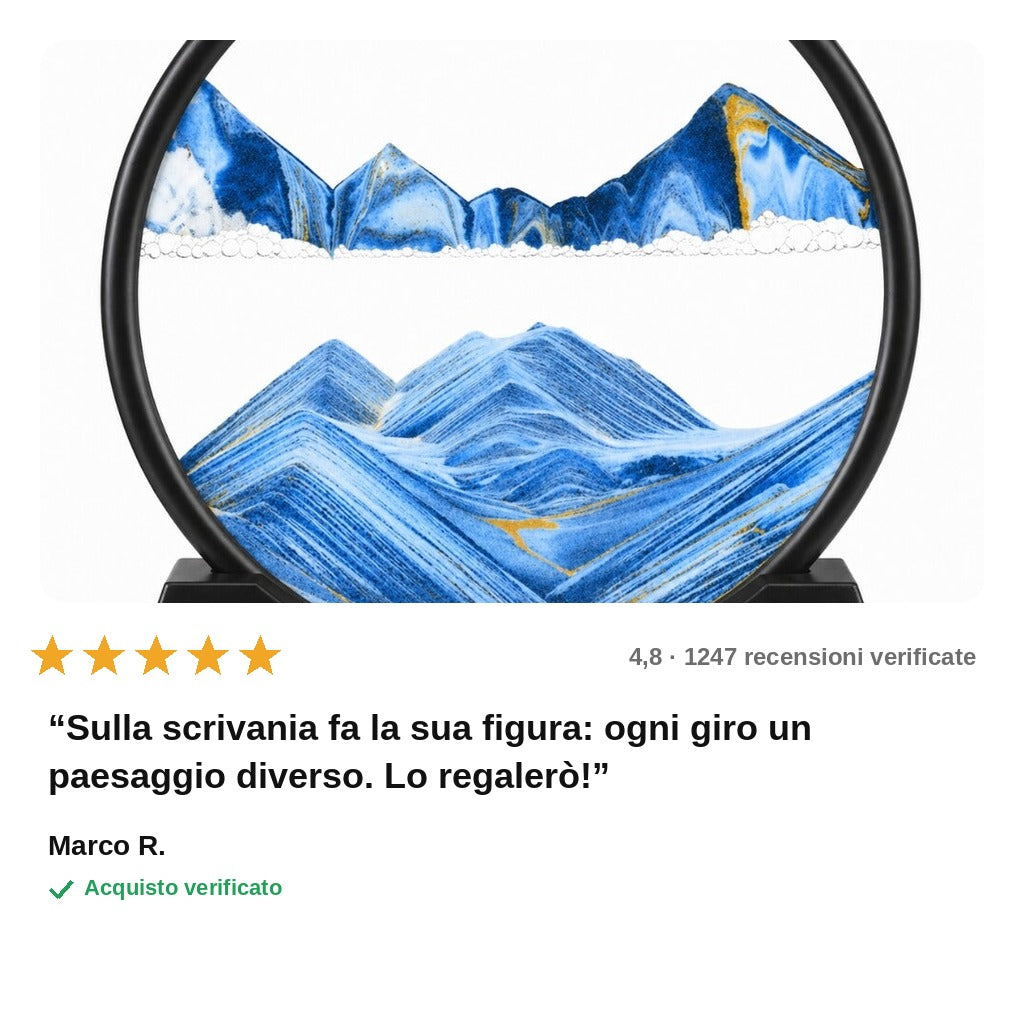 avis — SabbiaZen™ – Quadro di Sabbia in Movimento