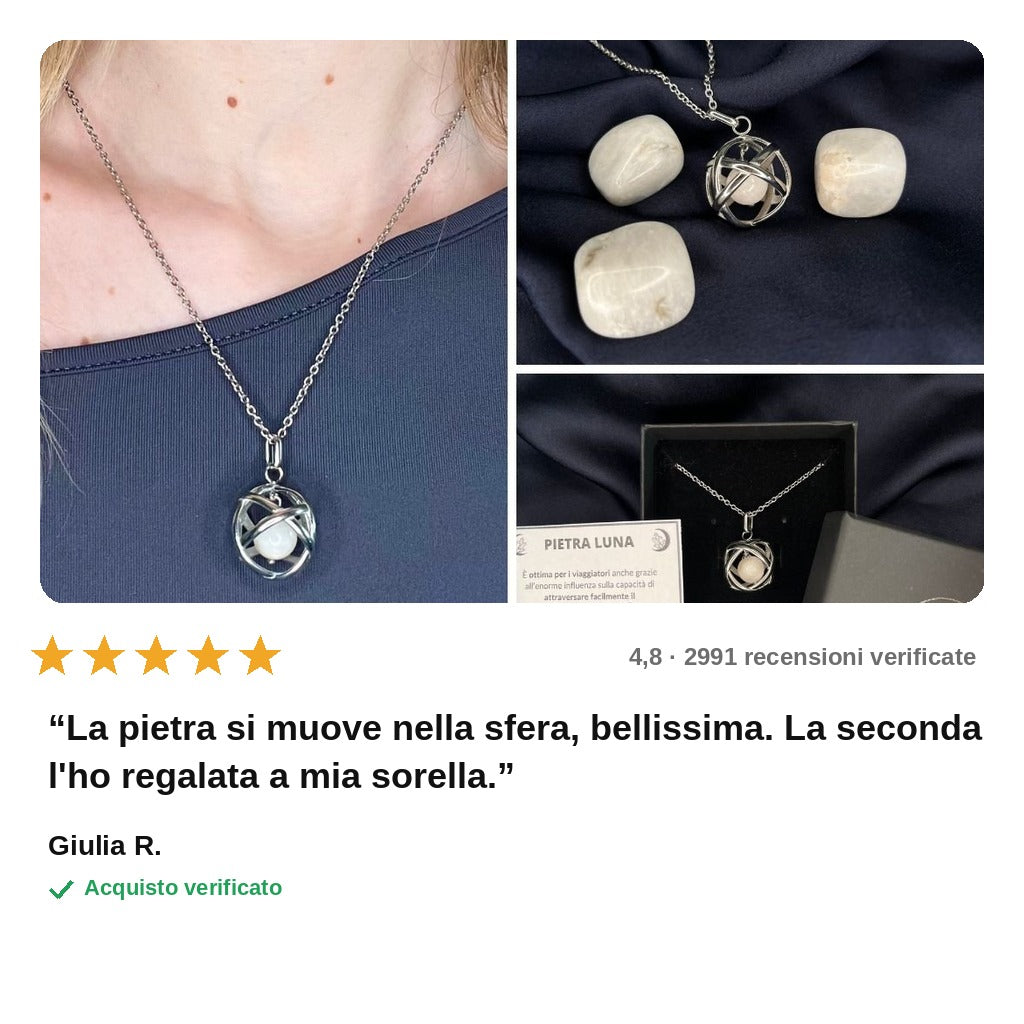 avis — Collana Ciondolo Genesa con Pietra Naturale