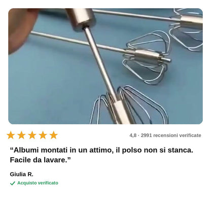 avis — Frusta Semiautomatica in Acciaio Inox – Premi e Monta, Senza Elettricità