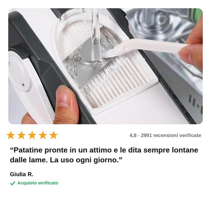 avis — Affettaverdure Pieghevole 5 in 1 con Spintore di Sicurezza