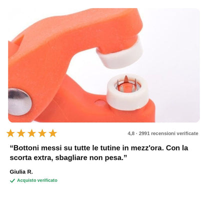 avis — Pinza per Bottoni a Pressione – Kit Completo con Bottoni in Metallo