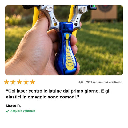 avis — Fionda con mirino laser – Telaio in lega, presa ergonomica