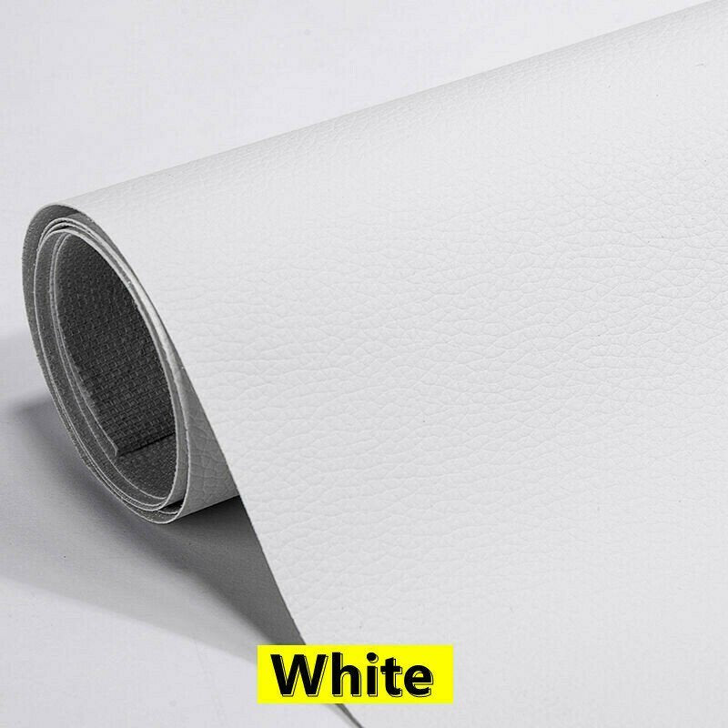 couleur Bianco — Toppa autoadesiva in similpelle – ripara divani, sedili e poltrone in pochi secondi