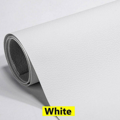 couleur Bianco — Toppa autoadesiva in similpelle – ripara divani, sedili e poltrone in pochi secondi
