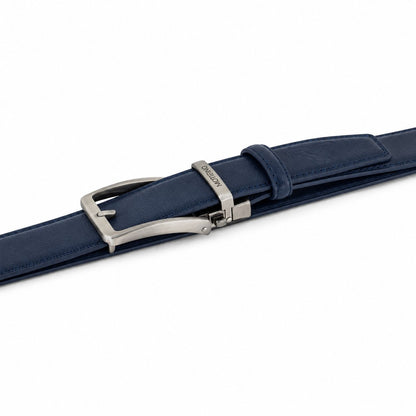 couleur Blu navy — Cintura Automatica Senza Buchi – Fibbia Amovibile a Cricchetto