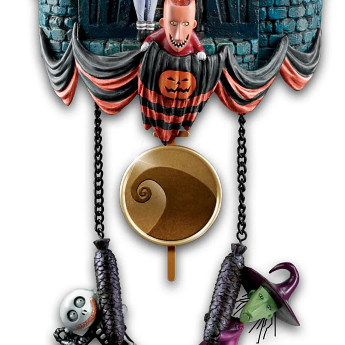 situation — Orologio a Cucù di Halloween – Casa Stregata in Resina Dipinta a Mano