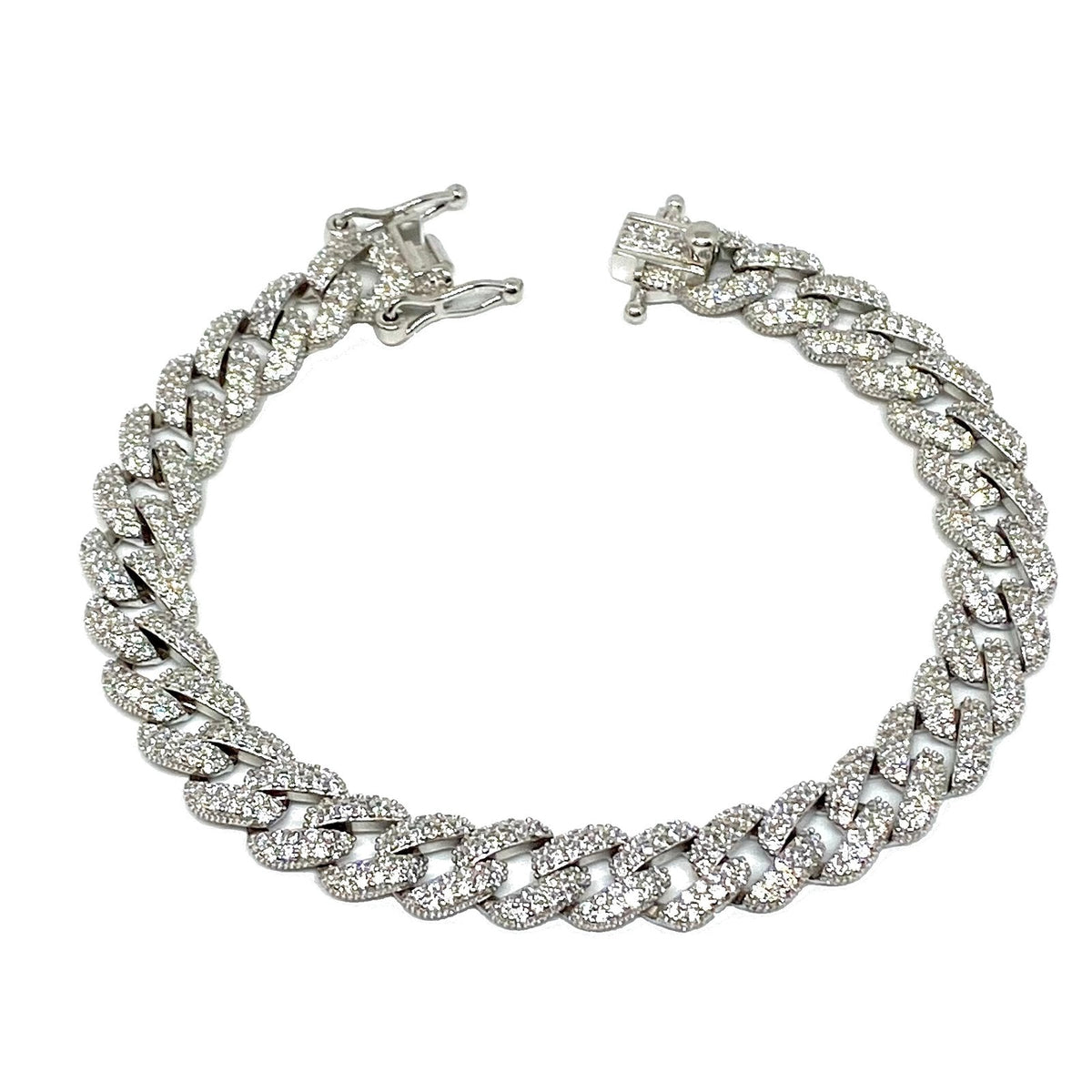 packshot — Bracciale Groumette Iced con Zirconi