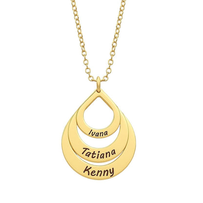 packshot — Collana Goccia Personalizzata con Nomi – da 1 a 4 nomi incisi