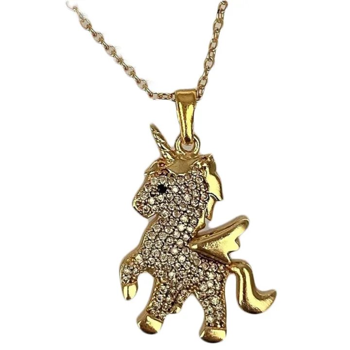 situation — Collana Unicorno con Strass Dorata