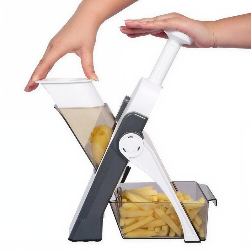 packshot — Affettaverdure Pieghevole 5 in 1 con Spintore di Sicurezza