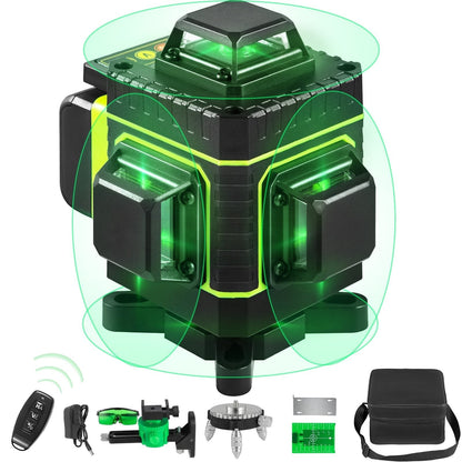 Livella laser 4D autolivellante, 16 linee verdi