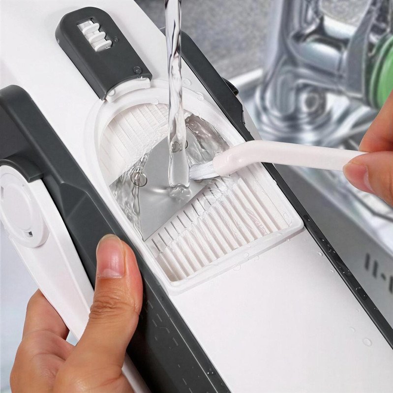 situation — Affettaverdure Pieghevole 5 in 1 con Spintore di Sicurezza