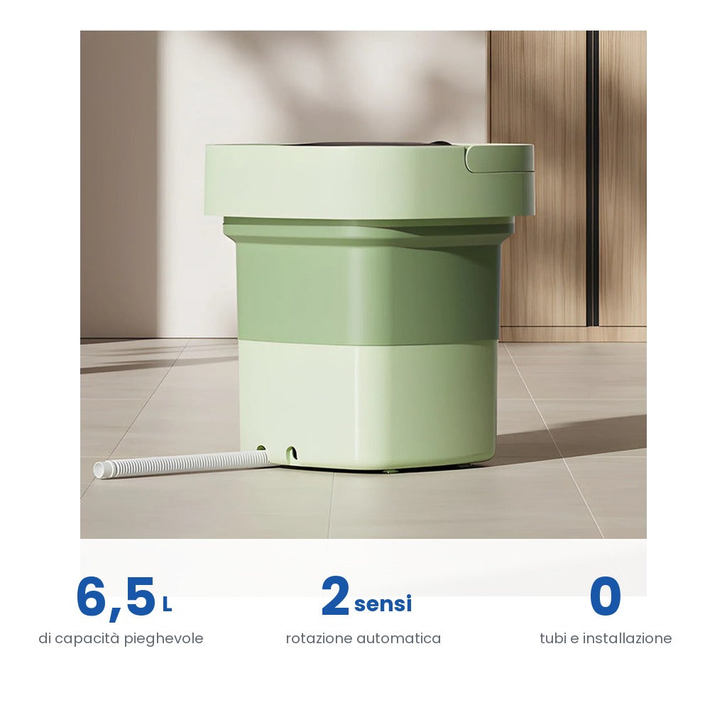 CompactWash in cifre: 6,5 L, doppio senso di rotazione, zero tubi