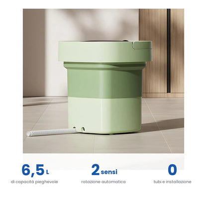 CompactWash in cifre: 6,5 L, doppio senso di rotazione, zero tubi
