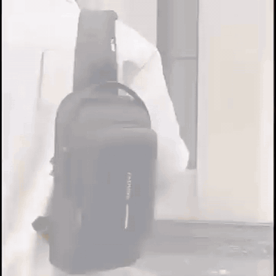 gif — Borsa a Tracolla Antifurto con Lucchetto a Combinazione