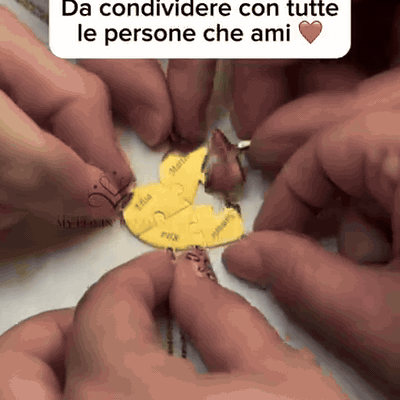 gif — Collana Cuore Puzzle con Nomi Incisi – Da 2 a 8 Pezzi