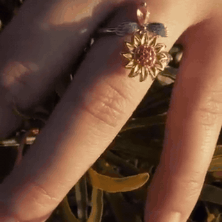 gif — Anello Girasole con Ape Girevole – Taglia Unica Regolabile