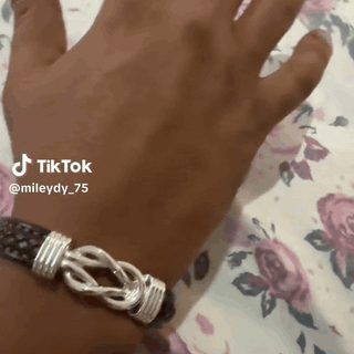 gif — Bracciale in Pelle Intrecciata · Nodo dell'Infinito
